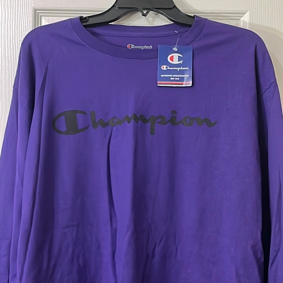 Champion MEN’s Long Sleeve Tee Shirt - Size L - Picture 3 of 9